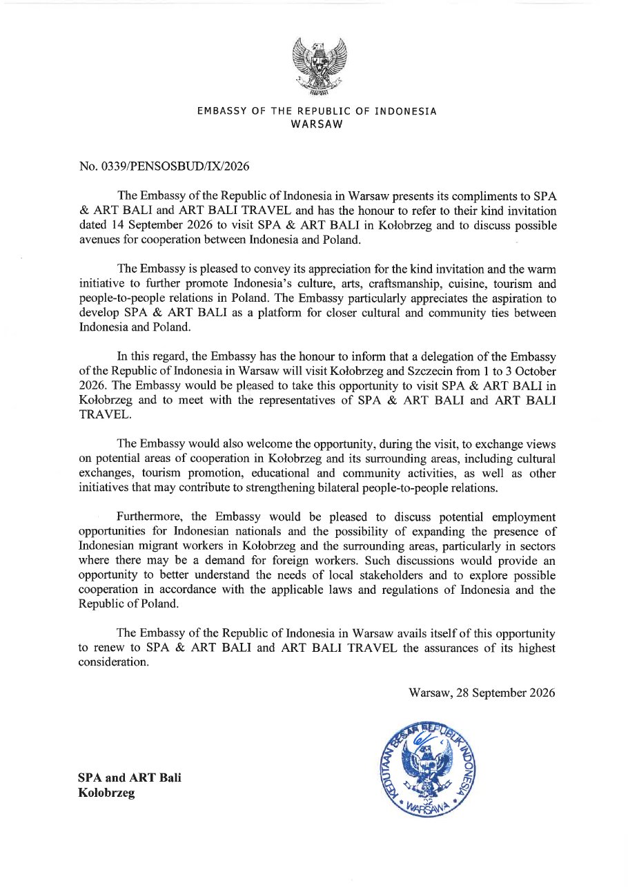 Note Verbale of the Embassy of the Republic of Indonesia in Warsaw, 28 September 2026